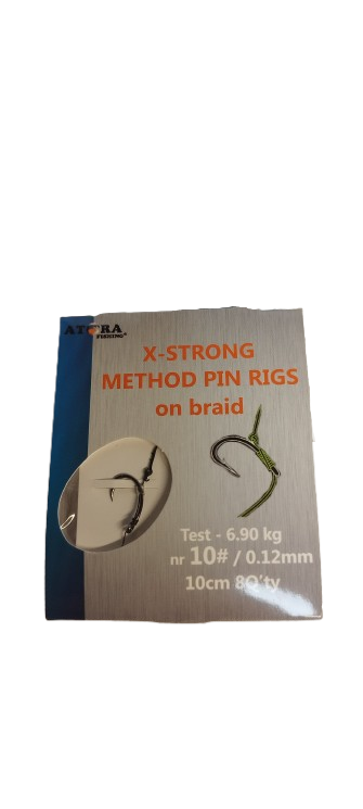 ATORA X - strong method pin rigs 10cm PINTAS pavadėlis
