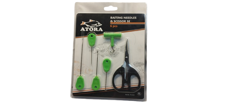 ATORA 6 įrankių boiliams rinkinys BAITING NEEDELES & SCISSOR SET