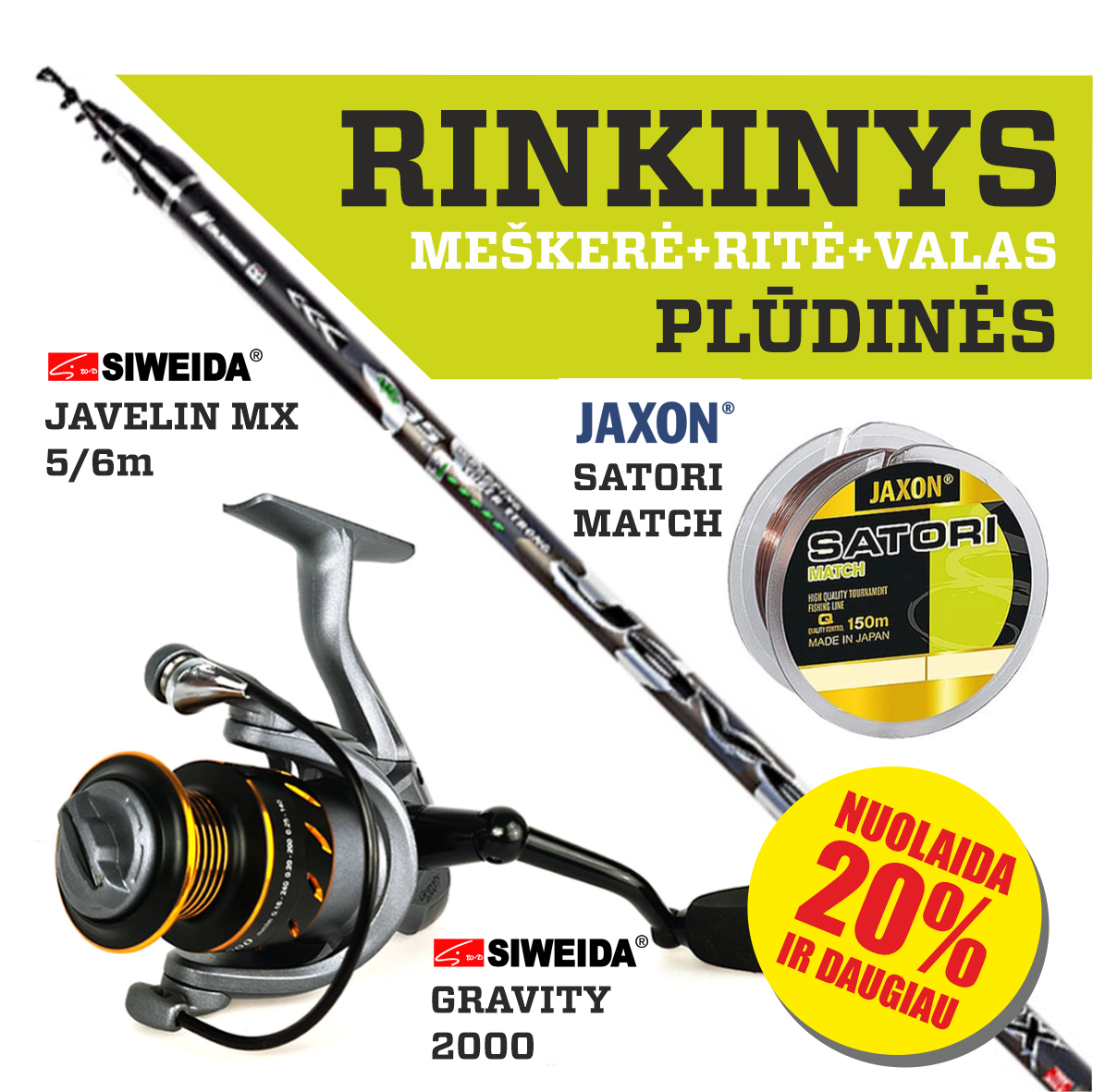 Žvejo mėgėjo-PLŪDINĖS RINKINYS